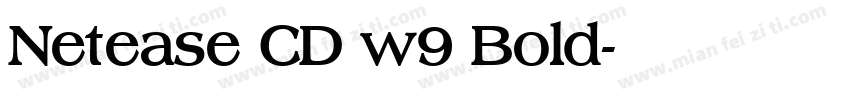 Netease CD w9 Bold字体转换